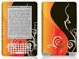 Orange and Black Swirl Skin for Kindle 2