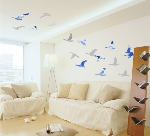 Easy Instant Decoration Wall Sticker Decal - Bird Formation in the Clouds