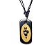 In Love, Majove Tribal Wooden Pendant on Adjustable Cord Necklace