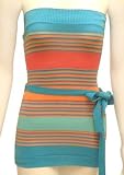 Multi-Stripe Tube Top with Tie