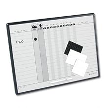 Quartet Grey DuraMax Porcelain In/Out Personnel Board System, 15 Names, 18 x 24 Inches, Black Aluminum Frame (781G)