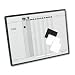 Quartet Grey DuraMax Porcelain In/Out Personnel Board System, 15 Names, 18 x 24 Inches, Black Aluminum Frame (781G)