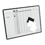 Quartet Grey DuraMax Porcelain In/Out Personnel Board System, 15 Names, 18 x 24 Inches, Black Aluminum Frame (781G)