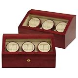 Burgundy Wood Finish 6 Watch Winder With 7 Additional Watch Storage Spaces, 3 Turntable With 4... by Garmin