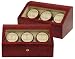 41EPe4OGygL. SL75  Burgundy Wood Finish 6 Watch Winder With 7