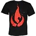 Join the ranks of the firebenders with this cool Avatar: The Last Airbender t-shirt, featuring the 
symbol of the Fire Nation. Black tee features a large print of the Fire Clan symbol on the front. 
Standard men