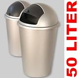 Abfalleimer Mülleimer 'Push Can' 50 Liter Fassungsvermögen