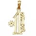 #1 Sis Charm 14k Gold 19mm
