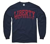 Liberty Flames Navy Arch Long Sleeve T-Shirt