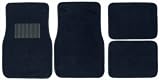 Impulse Merchandisers 44052 Deluxe Blue Carpet Floor Mat Set with Matching Heel Pad – 4 Piece