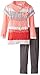 Little Lass Girls' 2 Piece Sweater Set Belted Marled Cable