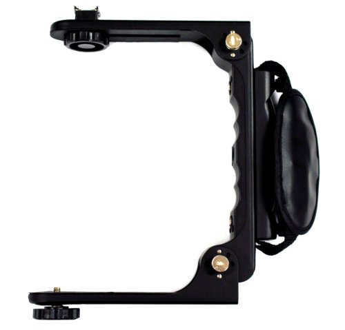 Opteka Quick Flip Collapsable Flash Bracket for Digital SLR Cameras & Speedlight Flashes