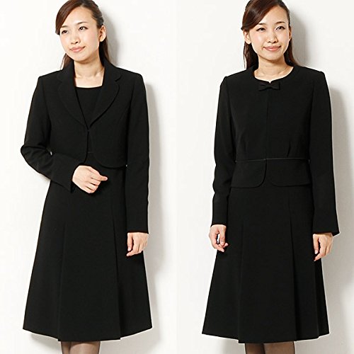 アールユー ノアール（ブラックフォーマル)(ru noir) 【3号～19号展開】ラクチン綺麗ブラックフォーマルスーツ(2ジャケットソフトタックアンサンブル