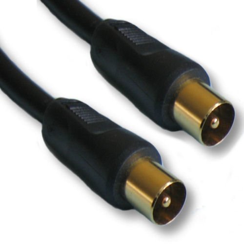 0.5m Male to Male TV Aerial Lead \ Shielded Coaxial Cable  (BY CABLES 4 ALL)