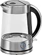 Clatronic WK 3398 G Glas-Wasserkocher / 1.7 Liter / glas-inox