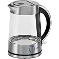Clatronic WK 3398 G Bollitore in vetro da 1,7 l, vetro/acciaio INOX
