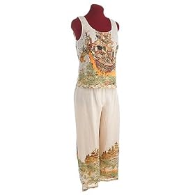 Buy Citron Asian Print Linen Tank by Citron