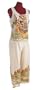 Citron Asian Print Linen Tank medium