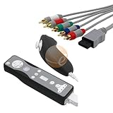 For Wii Remote Controller Nunchuk Skin +HD AV Component