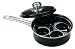 from Premier Housewares Premier Housewares Egg Poacher with Stainless Steel Handle and Knob, Black Enamel Model 0207820