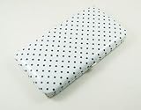WOMEN FLAT OPERA WALLET CLUTCH BY DESIGNSK (Mini Polka Dots White)