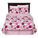 Queen Bed In Bag Pink Polka Dots Comforter Sheet Sham