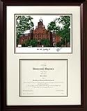 Randolph-Macon Women's College Scholar Scholar Mahogany Framed Lithograph w/Diploma Opening