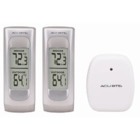 Chaney Instrument Wireless Weather Thermometer, 2 Base Units