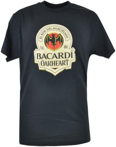 Bacardi Rum Oakheart 1862 Spiced Alcohol Brand Novelty Mens Black Tshirt Medium