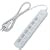ELECOM �Ɨ��X�C�b�`�t���K�[�h�^�b�v 2P6�� 2.5m �z���C�g T-F6625WH
