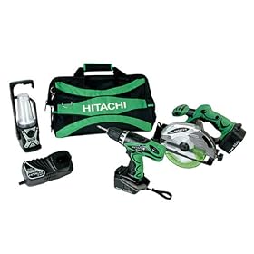 Hitachi KC14DVF 14.4-Volt Ni-Cad Cordless 2-Tool Combo Kit