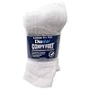Diastar Comfy Feet Diabetic Socks, White, 6-8, 3 pack