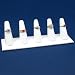 White Leather 5 Ring Finger Jewelry Holder Showcase Display