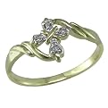 10K .02 ct. t.w. Diamond Cross Ring