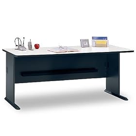 Advantage Series A Slate 72 Desk By Bush Furniture by Computer Workcenters
