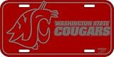 Washington State Cougars NCAA Plastic License Plate