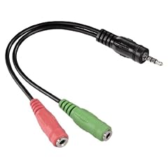 Hama Klinken-Adapter (4-polig, 3,5mm Klinkenstecker, 2x 3,5mm Klinken-Buchse)