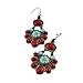 CA Mode Women's Earrings Jewellery Ruby Flower Bohemian Dangle