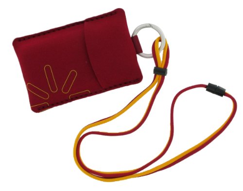 Pocket Neoprene Sleeve (Red Gold) Case for Nikon Coolpix S570 Digital Camera Red