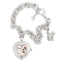 eWatchFactory Women's 42938-1-6 Disney "Minnie Mouse" Charm Bracelet Watch
