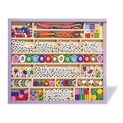 Childrens Toyshop  Toys : Melissa & Doug Deluxe Wooden Stringing Beads with over 200 beads