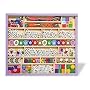 Melissa & Doug Deluxe Wooden Stringing Beads with over 200 beads