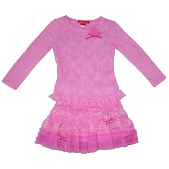 Kate Mack Lace Overlay Tee with Ruffle Skirt