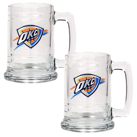 Oklahoma City Thunder Set of 2 Beer Mugs