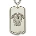 Sterling Silver 1 1/8" Engraved U.S. Army Dog Tag w/ St. Michael on Back on 24" Chain