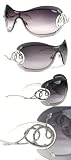 ROBERTO CAVALLI 223S CICNO SUNGLASSES CRYSTALS RHINESTONES SNAKE 223 SUN GLASS GRAY GRADIENT