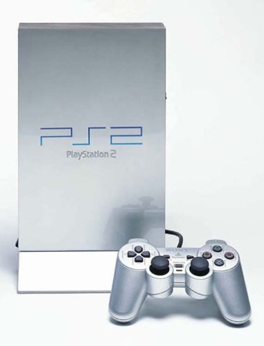 Playstation 2 - PS2 Konsole, silber Playstation 2 - PS2 Konsole, silber