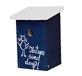 House-Gard 51 Vogelhaus ""Katzen sind doof"" blau