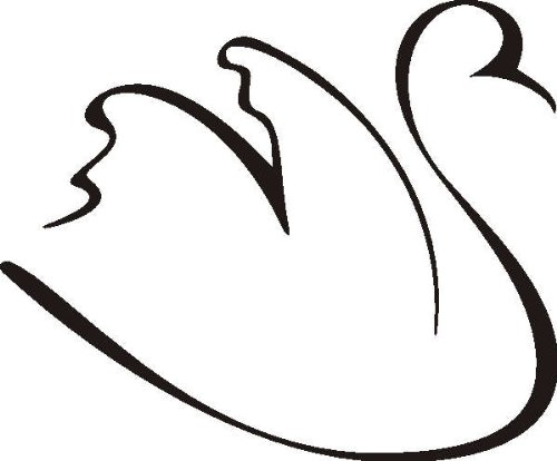 Imagen principal de Etiqueta de la pared d396 Cisnes nadar 40x33 cm