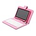 IRULU 7 inch Android Tablet PC With Keyboard Case,4.2 Jelly Bean OS, Dual Core, Allwinner A23 CPU, Dual Cameras, 5 Point Capacitive Touch Screen, 8GB Storage,Pink Tablet & Pink Keyboard Case